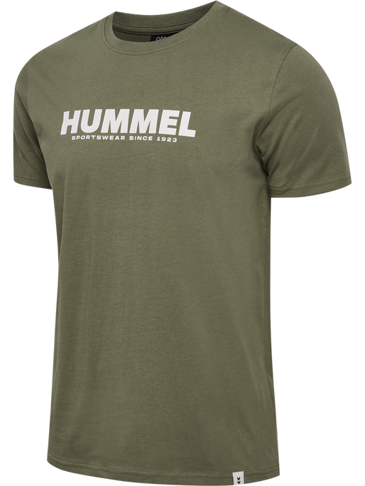 hmlLEGACY T-SHIRT, DEEP LICHEN GREEN, packshot