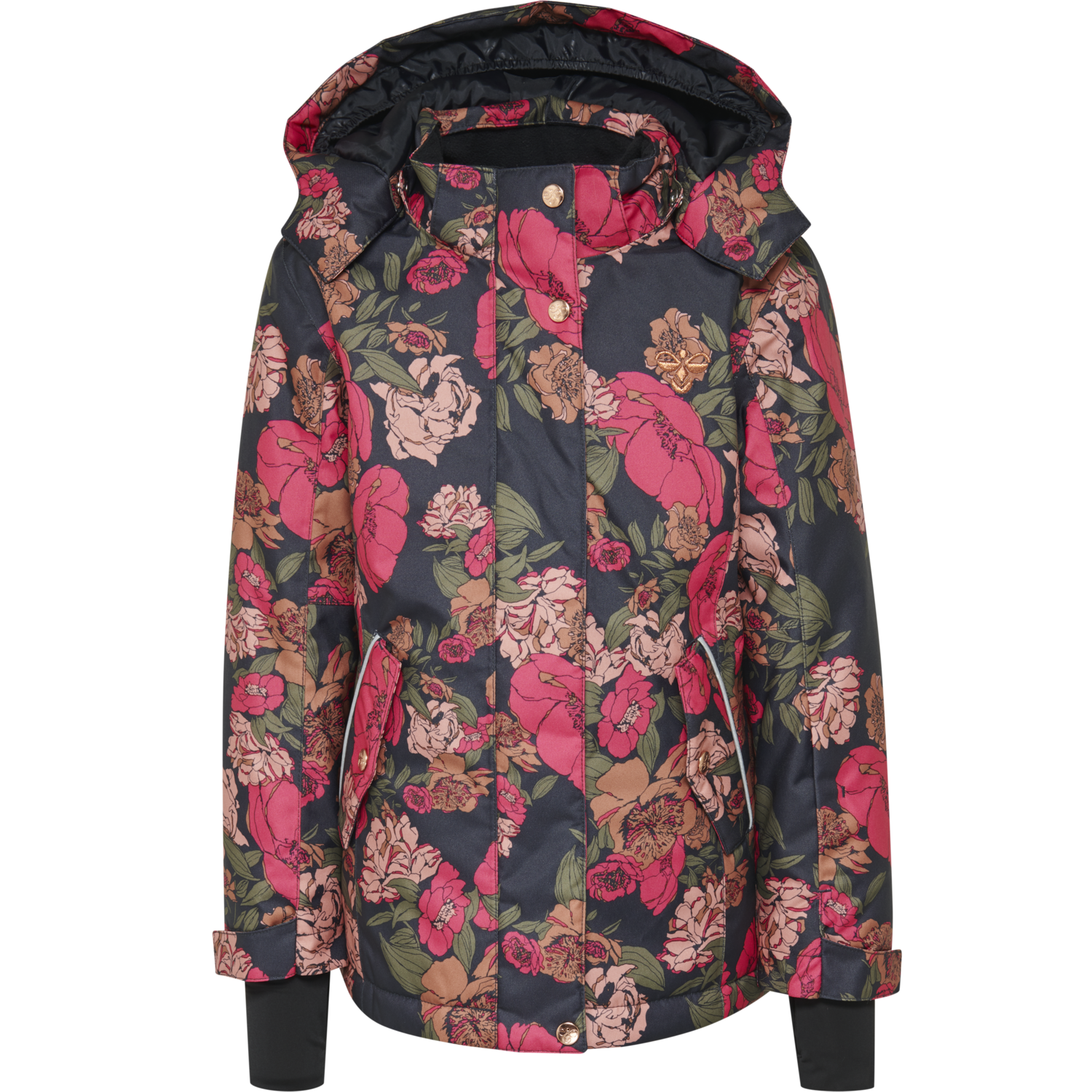 multi coloured ski jacket