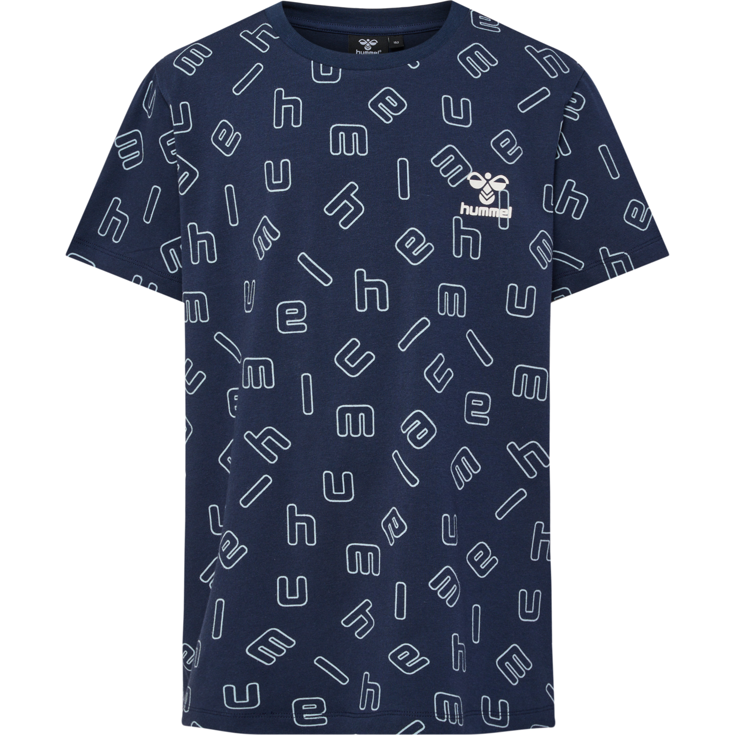 hmlFLOW AOP T-SHIRT S/S, BLACK IRIS, packshot