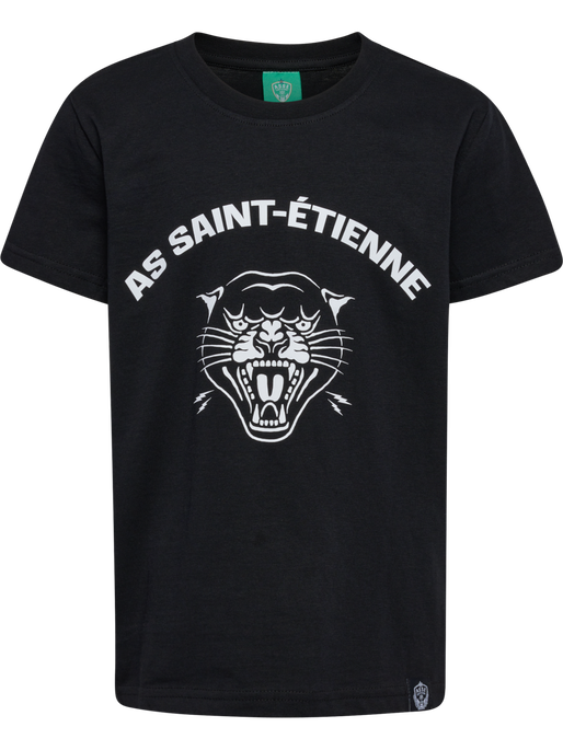 ASSE FAN AS SAINT ETIENNE TEE KIDS, BLACK, packshot