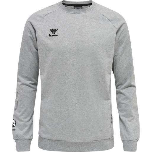 hmlMOVE GRID COTTON SWEATSHIRT, GREY MELANGE, packshot