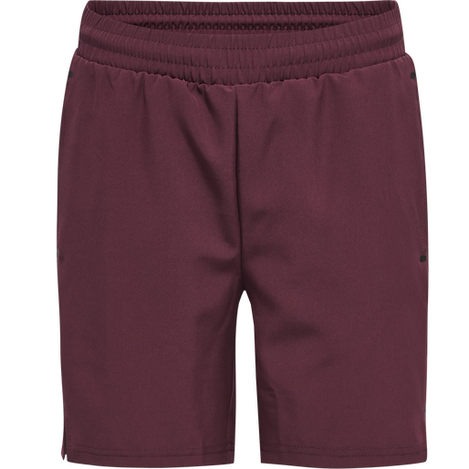 hmlMOVE GRID WOVEN SHORTS KIDS, GRAPE WINE, packshot