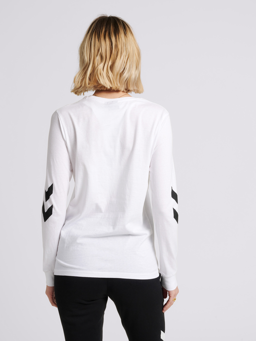 hmlLEGACY T-SHIRT L/S, WHITE, model