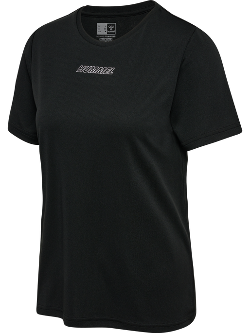 hmlTE TOLA T-SHIRT, BLACK, packshot