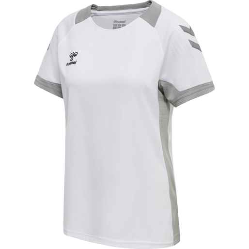 hmlLEAD WOMENS S/S POLY JERSEY, WHITE, packshot