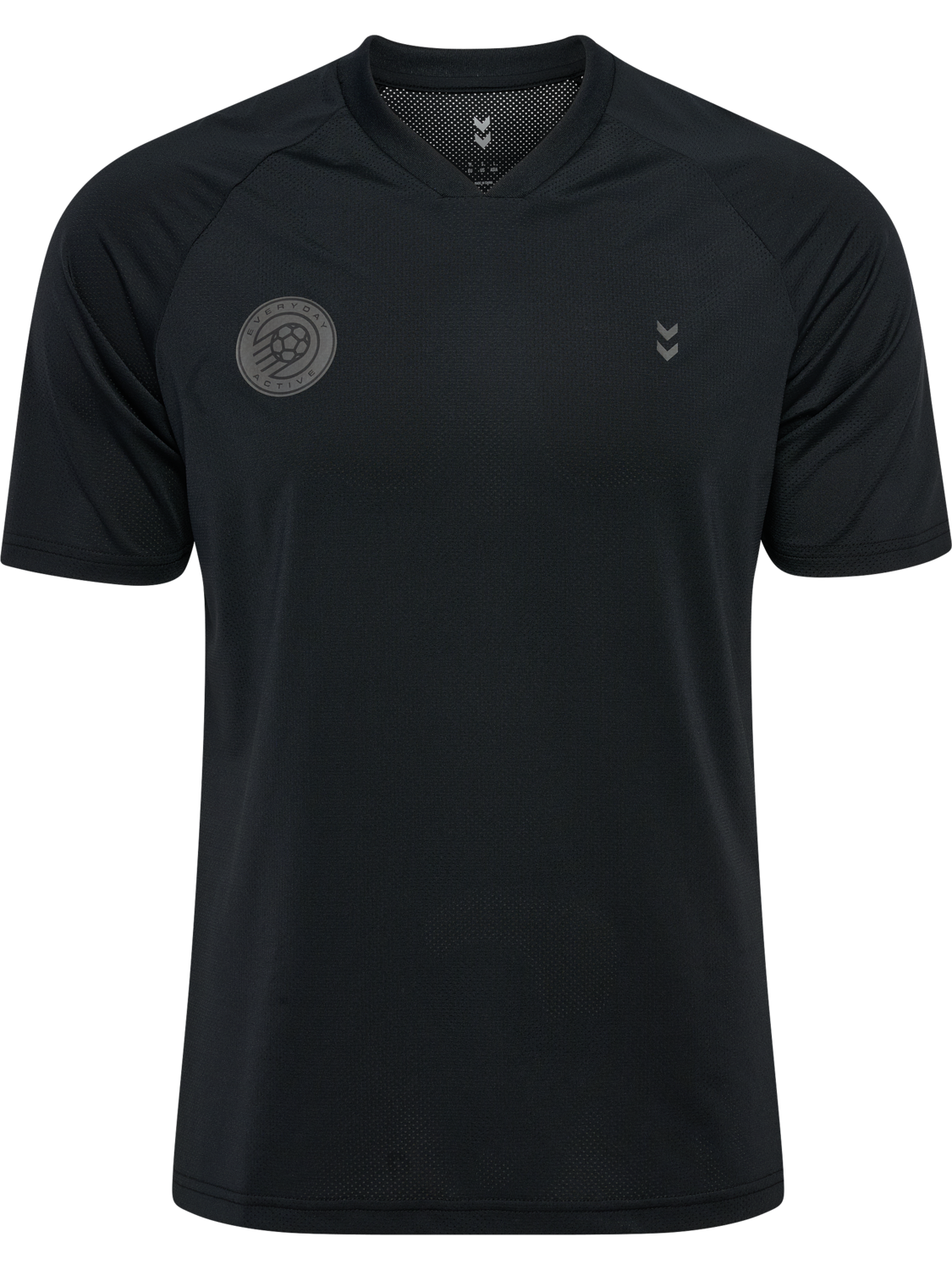 hmlPULSE MESH T-SHIRT S/S, BLACK/EBONY, packshot