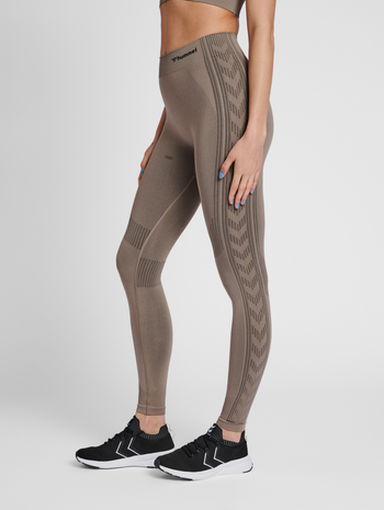 hmlMT SHAPING SEAMLESS MW TIGHTS, DRIFTWOOD, model