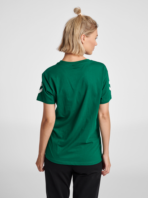 HMLGO COTTON T-SHIRT WOMAN S/S, EVERGREEN, model