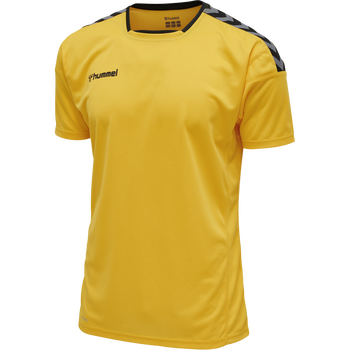 hmlAUTHENTIC POLY JERSEY S/S, SPORTS YELLOW, packshot