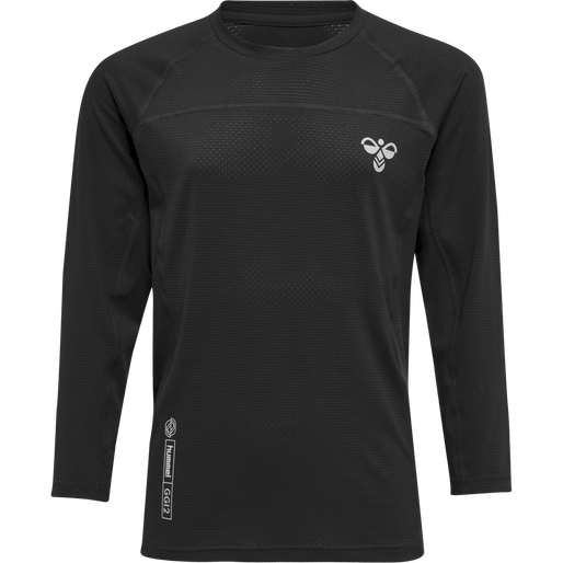 hmlGG12 TRAINING TEE L/S KIDS, BLACK, packshot