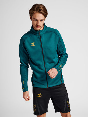 hmlCIMA XK ZIP JACKET, BLUE CORAL, model