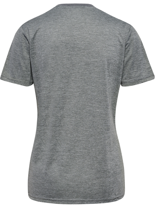 hmlAUTHENTIC PL JERSEY S/S WOMAN, GREY MELANGE hmlAUTHENTIC PL JERSEY S/S WOMAN, GREY MELANGE, packshot