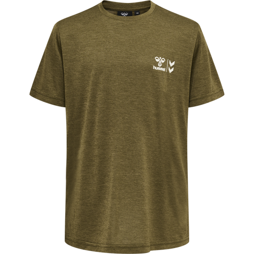 hmlMUSTRAL T-SHIRT S/S, DARK OLIVE, packshot