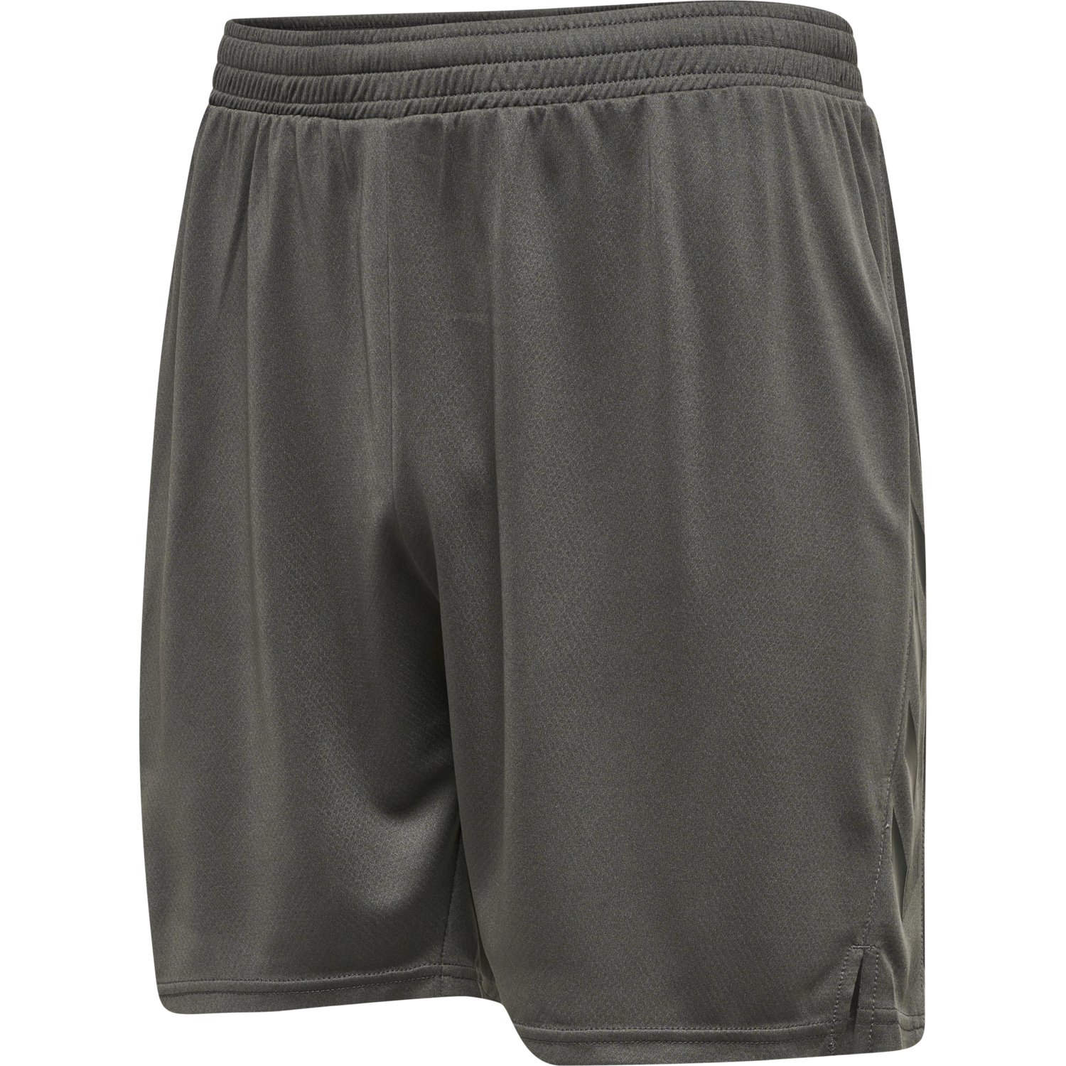 hmlONGRID POLY SHORTS, FORGED IRON/JET BLACK, packshot