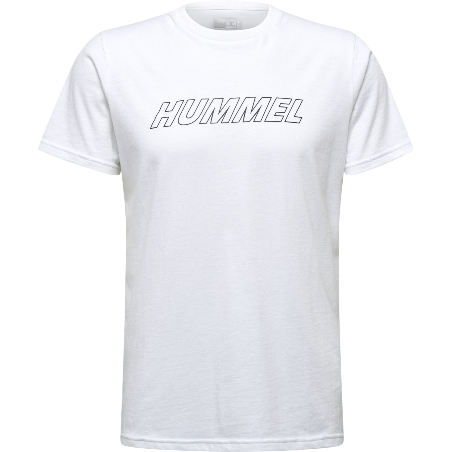 hmlTE CALLUM COTTON T-SHIRT, WHITE/ASPHALT, packshot