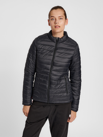 hmlRED QUILTED JACKET WOMAN, BLACK, model