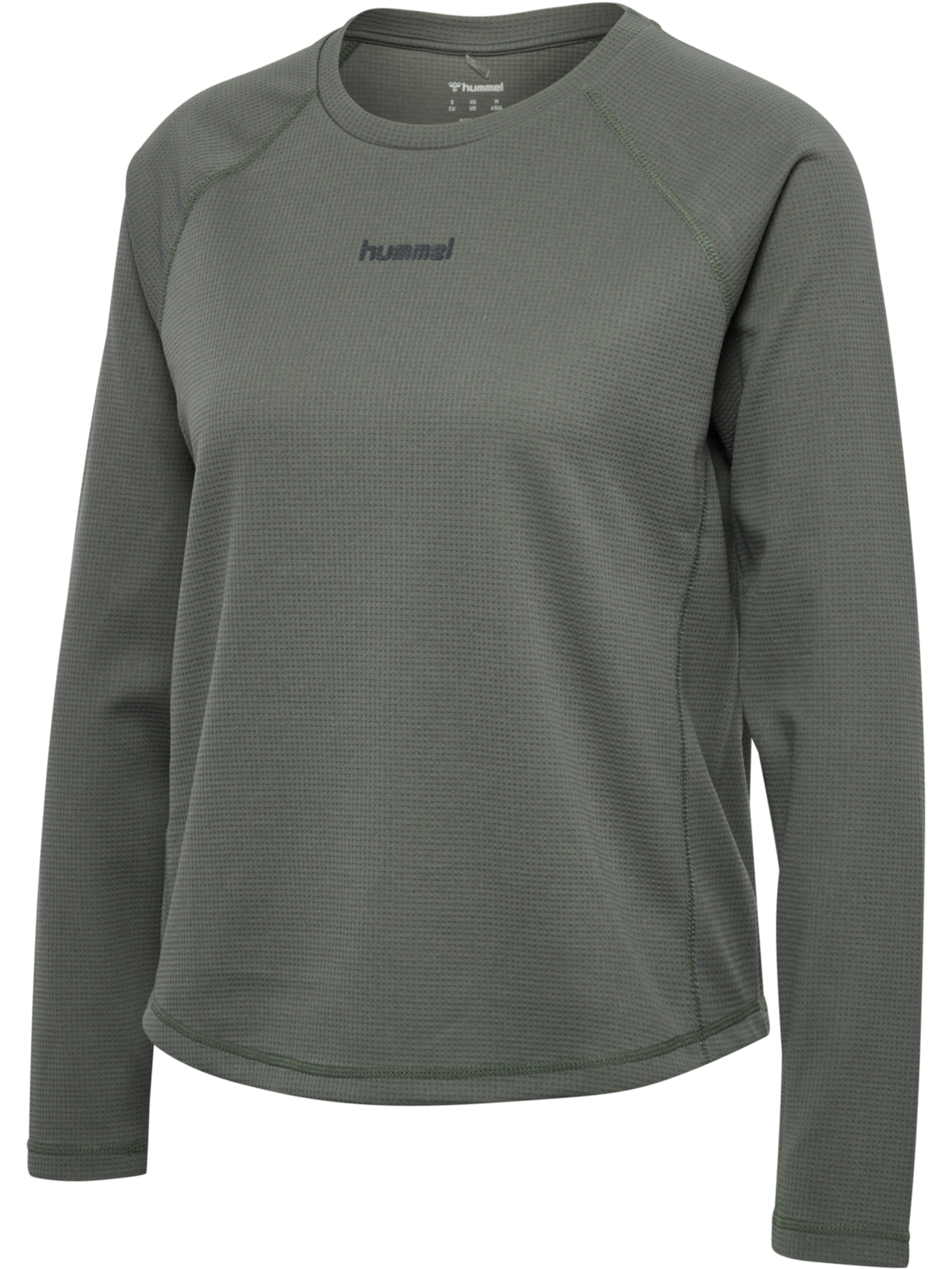 hmlMOMENTUM W T-SHIRT L/S, CASTOR GRAY, packshot