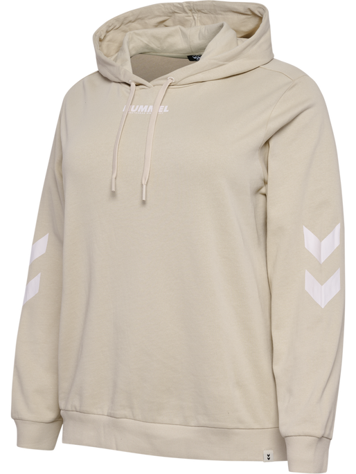hmlLEGACY WOMAN HOODIE PLUS, PUMICE STONE, packshot