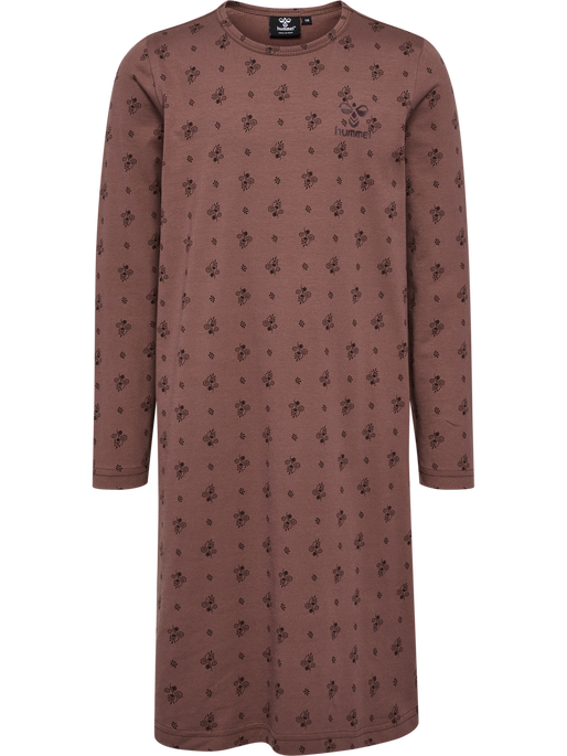 hmlCAROLINA NIGHT DRESS L/S, NUTMEG hmlCAROLINA NIGHT DRESS L/S, NUTMEG, packshot