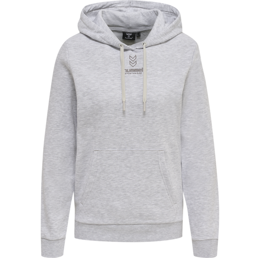 hmlOLIVIA HOODIE, LIGHT GREY MELANGE, packshot