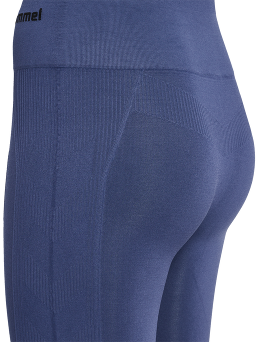 hmlTIF SEAMLESS HIGH WAIST TIGHTS, BLUE INDIGO, packshot