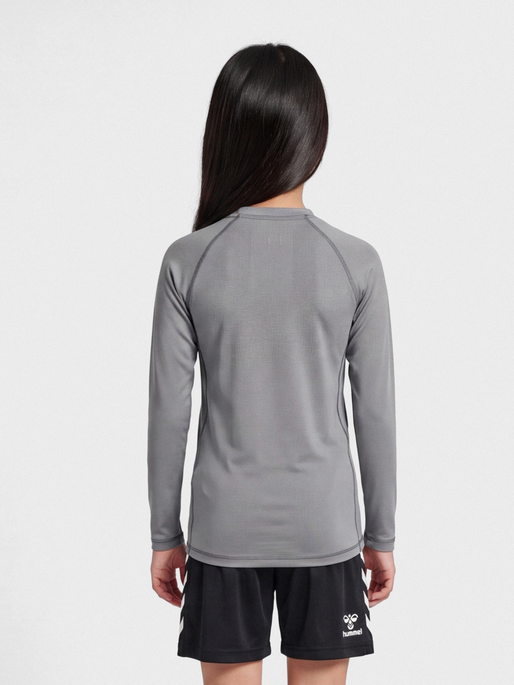 hmlBL PERFORMANCE TEE L/S KIDS, STEEL GRAY, model