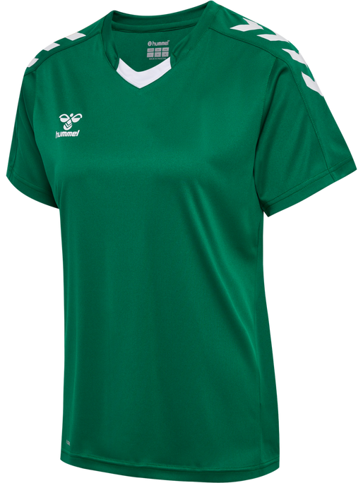 hmlCORE XK POLY JERSEY S/S WOMAN, EVERGREEN, packshot
