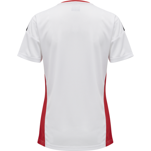 hmlAUTHENTIC POLY JERSEY WOMAN S/S, WHITE/TRUE RED, packshot
