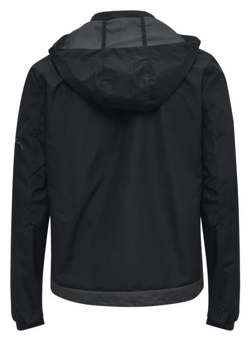 hmlNORTH SHELL JACKET, BLACK/ASPHALT, packshot
