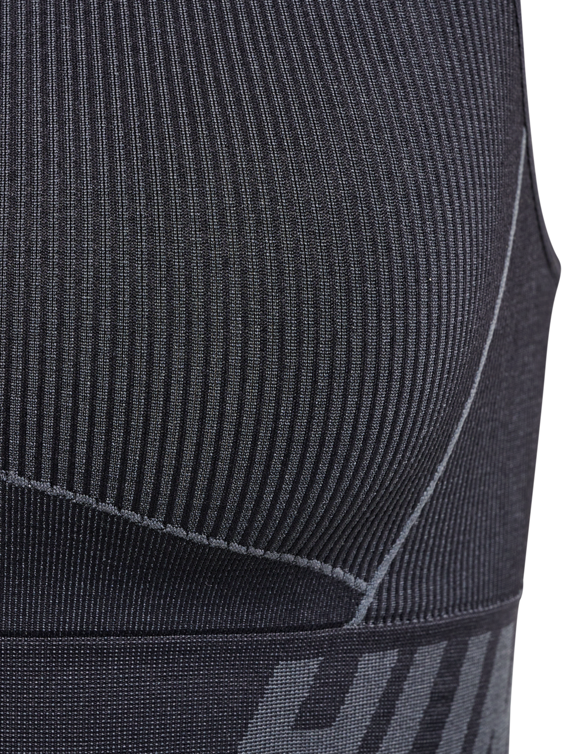 hmlTE CHRISTEL SEAMLESS SPORTS TOP, BLACK/ASPHALT MELANGE, packshot