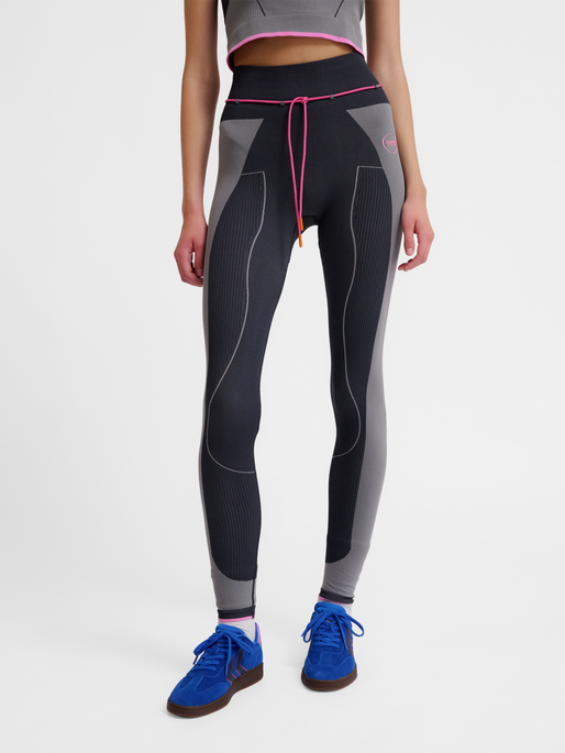 hmlSEAMLESS HIGH WAIST TIGHTS, OBSIDIAN, model