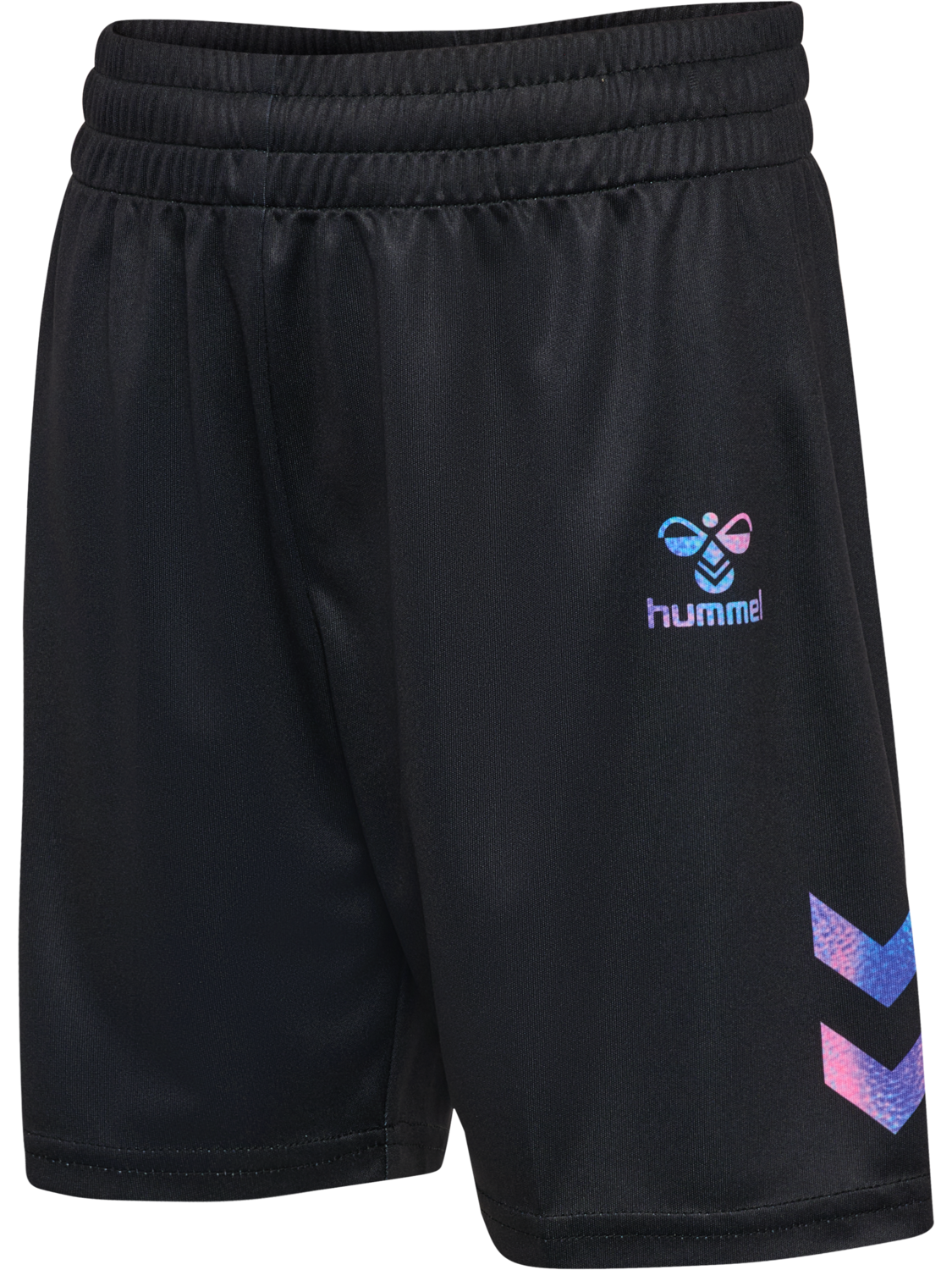 hmlSHIMMER SHORTS, BLACK/CHATEAU ROSE, packshot