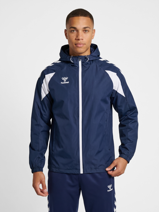 hmlCORE 2.0 ALL-WEATHER JACKET, MARINE/WHITE, model