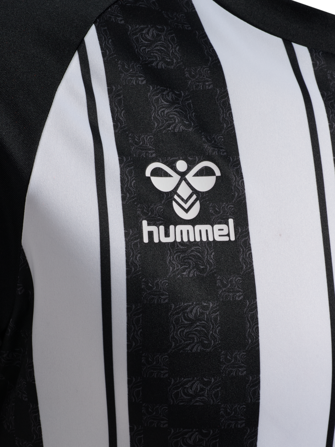 hmlMATCH STRIPED JERSEY S/S, BLACK/WHITE, packshot