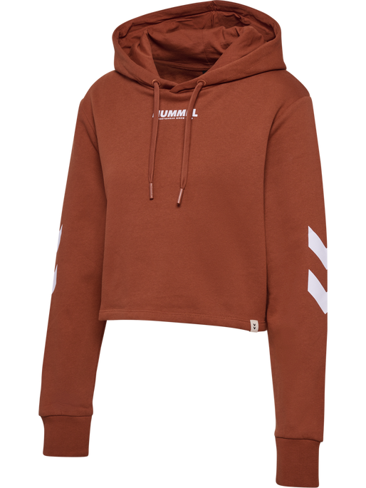 hmlLEGACY WOMAN CROPPED HOODIE, ARABIAN SPICE hmlLEGACY WOMAN CROPPED HOODIE, ARABIAN SPICE, packshot