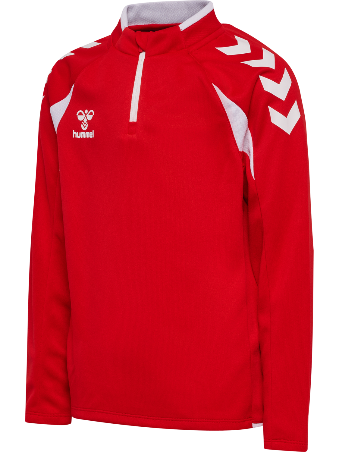 hmlCORE 2.0 HALF ZIP KIDS, TRUE RED/WHITE, packshot