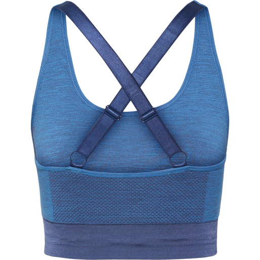 hmlCLEA SEAMLESS  SPORTS TOP, RIVIERA/INSIGNIA BLUE MELANGE, packshot