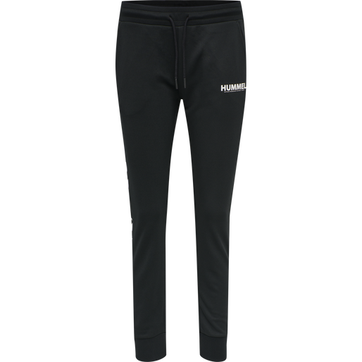 hmlLEGACY POLY WOMAN REGULAR PANTS, BLACK, packshot
