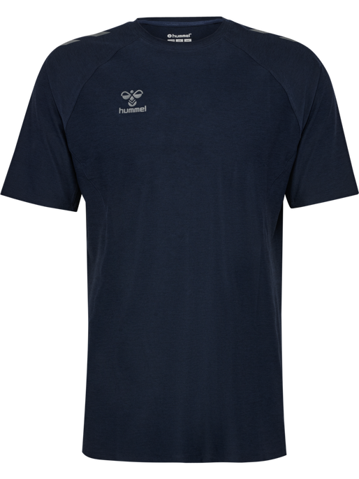 hmlCIMA 2.0 JERSEY S/S, MARINE MELANGE, packshot