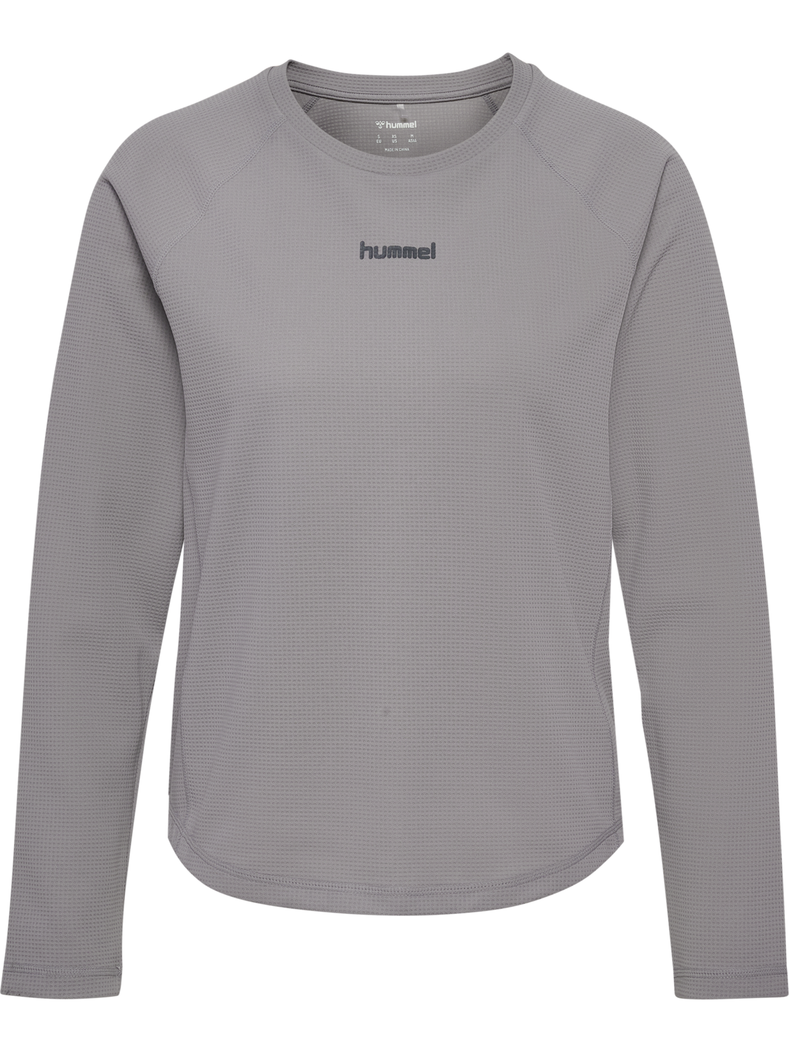 hmlMOMENTUM W T-SHIRT L/S, SHARKSKIN, packshot
