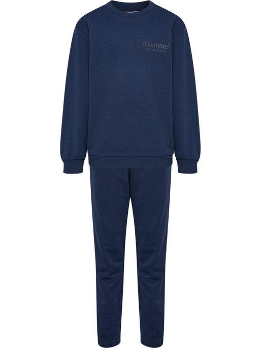 hmlJR BASE SWEAT SET, DRESS BLUES, packshot