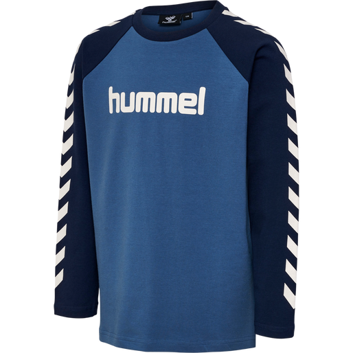 hmlBOYS T-SHIRT L/S, BERING SEA, packshot