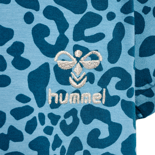 hmlFLOWY AOP DRESS S/S, BLUE CORAL, packshot