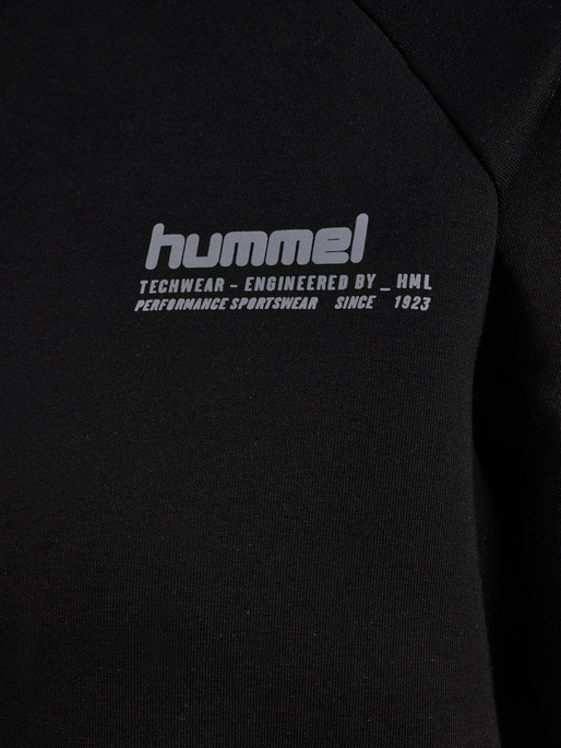 hmlTECH FLEECE WOMEN BOXY HALF ZIP, BLACK hmlTECH FLEECE WOMEN BOXY HALF ZIP, BLACK, packshot