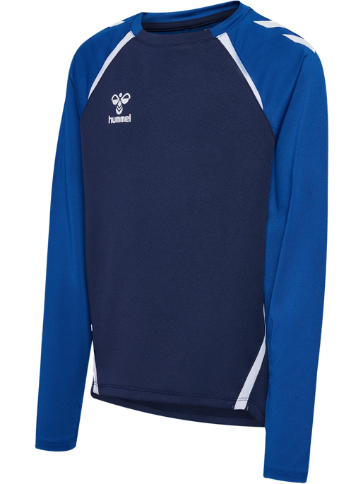 hmlLEAD 2.0 CREW SWEAT KIDS, MARINE/TRUE BLUE hmlLEAD 2.0 CREW SWEAT KIDS, MARINE/TRUE BLUE, packshot