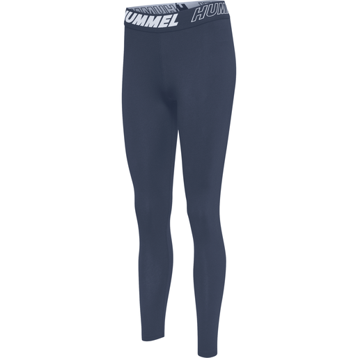 hmlTE MAJA MID WAIST COTTON TIGHTS, INSIGNIA BLUE, packshot