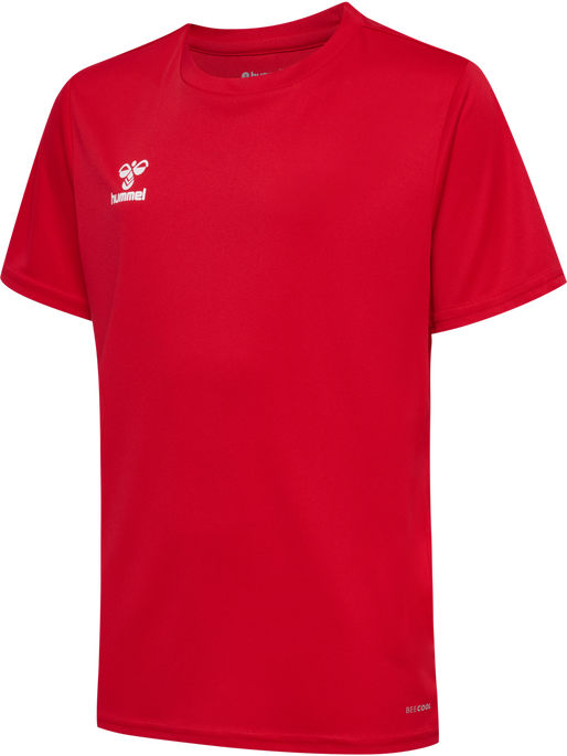 hmlESSENTIAL JERSEY S/S KIDS, TRUE RED, packshot