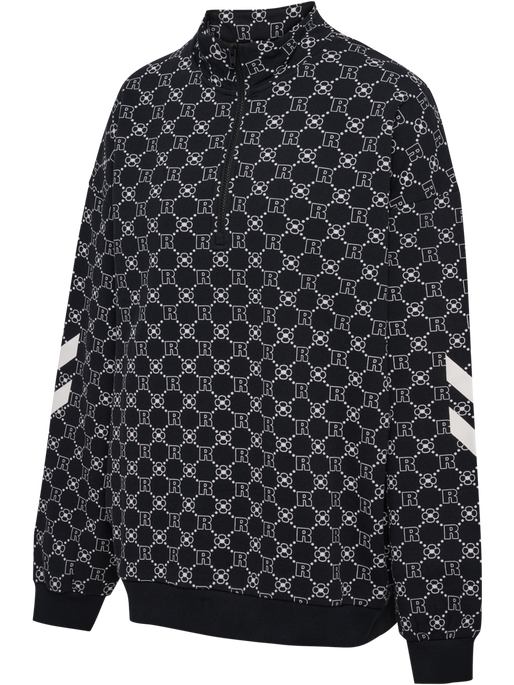 hmlOVERSIZED HALFZIP DBU ROTATE, BLACK hmlOVERSIZED HALFZIP DBU ROTATE, BLACK, packshot