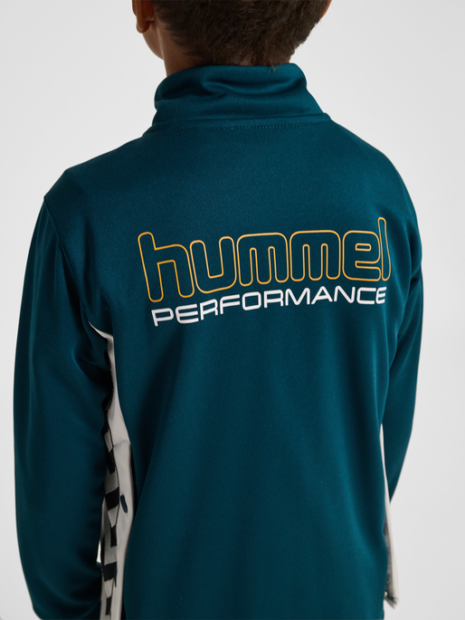 hmlJR CHEVRON ZIP JACKET, REFLECTING POND, model