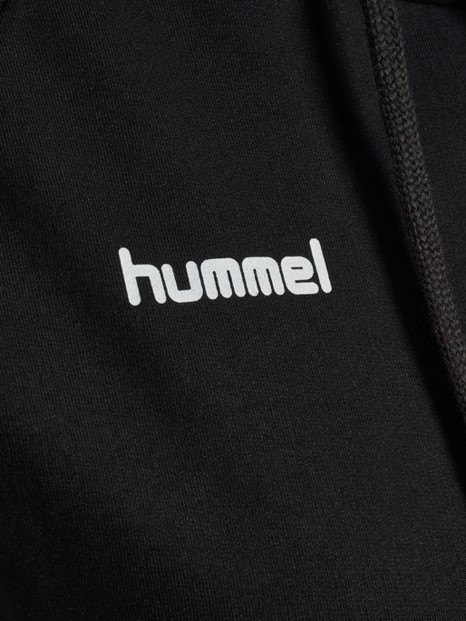 HMLGO COTTON HOODIE WOMAN, BLACK HMLGO COTTON HOODIE WOMAN, BLACK, packshot